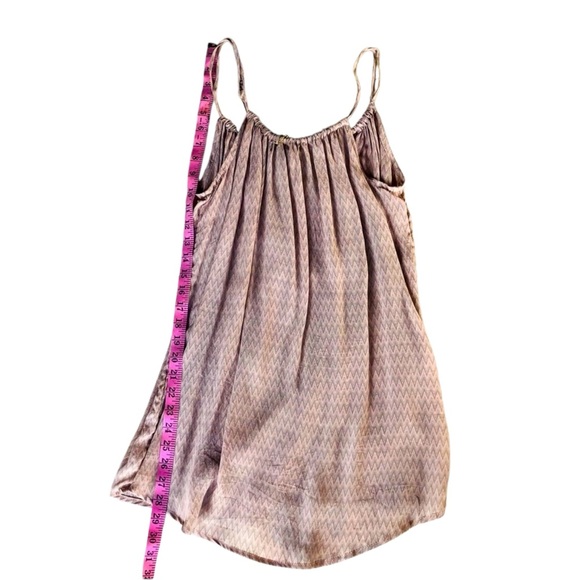 Acacia Silk Babydoll Mini Dress in Original Pink and Gray Zig Zag Print - Picture 6 of 16